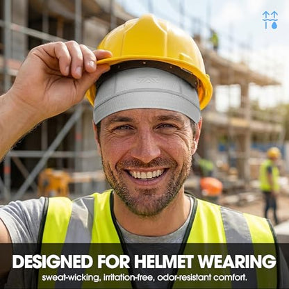 QINGLONGLIN Breathable Mesh Skull Cap Sweat Control HelmetLiner 2-Pack - color: Black + Grey