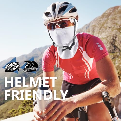 Balaclava Ski Mask, Sun Protection Breathable Face Cover Men Women - color: White