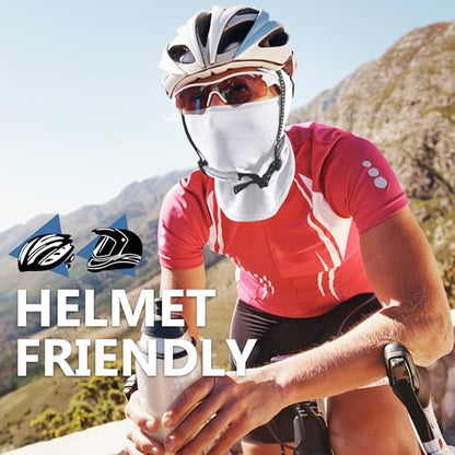 Balaclava Ski Mask, Sun Protection Breathable Face Cover Men Women - color: White
