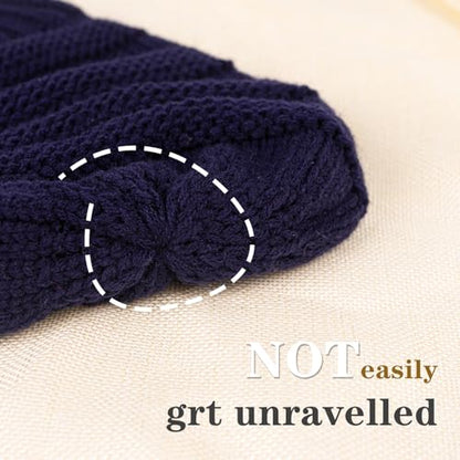 ZOORON Womens Winter Hat Slouchy Beanies for Women Cable Knit Beanie Hats - color: 1pack- Navy