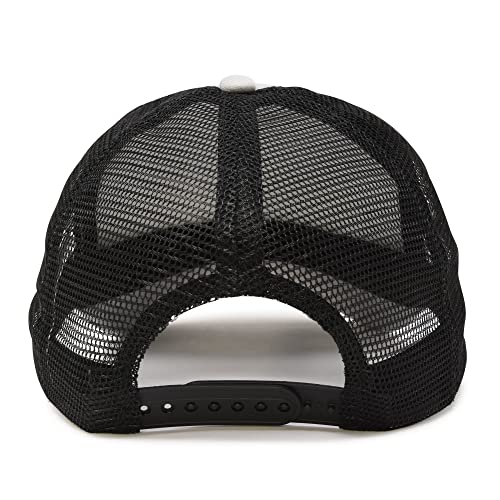 DALIX Two Tone Trucker Hat Summer Mesh Cap with Adjustable Snapback Strap - color: Gray-black, size: One Size