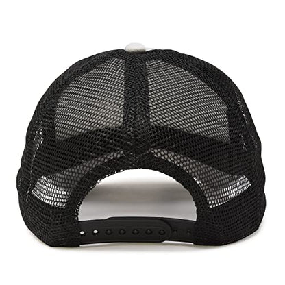 DALIX Two Tone Trucker Hat Summer Mesh Cap with Adjustable Snapback Strap - color: Gray-black, size: One Size