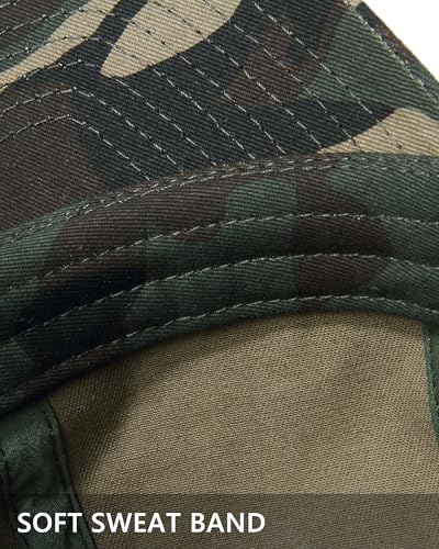 GADIEMKENSD Unstructured Baseball Cap Adjustable, Running Hat for Men Women, Cotton Dad Hat Plain for Outdoors Activities - color: Camo Army Green
