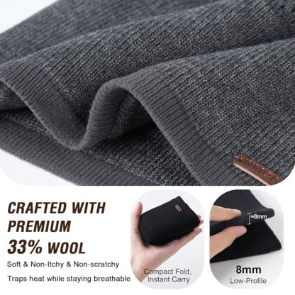 Wmcaps 33% Wool Blend Beanie for Men & Women, Warm Breathable Skull Cap - color: Navy Blue