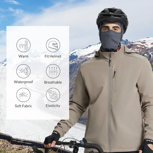 baleaf Balaclava Ski Mask Warm Winter Face Mask with Neck Gaiter - color: Grey