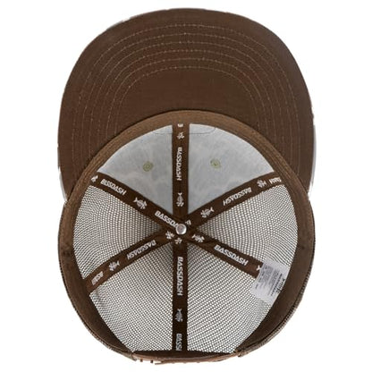 BASSDASH Flat Brim Trucker Cap Adjustable Snapback Hat Mesh Back for Men Women - color: Color Block Camo
