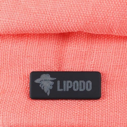 Lipodo Classic Baker Boy Cap Made in Italy Linen Cotton Ladies Elastic Band Spring Summer - color: Coral
