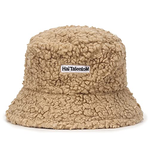 Magik Women Fashion Winter Bucket Hat Vintage Cloche Hats Wool Warmer Fisherman Cap - color: Light Coffee