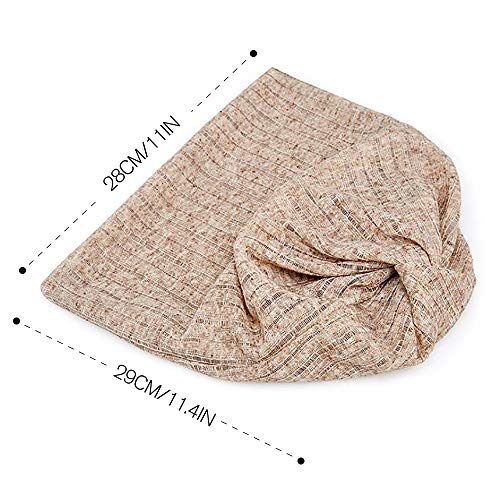 XYIYI Womens Chemo Headwear Hats Cotton Slouchy Beanie Cap Scarf - color: 3pcs Black+grey+coffee