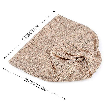 XYIYI Womens Chemo Headwear Hats Cotton Slouchy Beanie Cap Scarf - color: 3pcs Black+grey+coffee