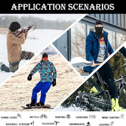 Ski Mask Balaclava Motorcycle Summer Sun UV Protection Face Mask for Men - color: Black