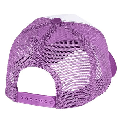 Falari 12 Pack Bulk Wholesale Mesh Trucker Hats 5 Panel and 6 Panel Baseball Caps for Men and Women - color: 5 Panel - Lavender