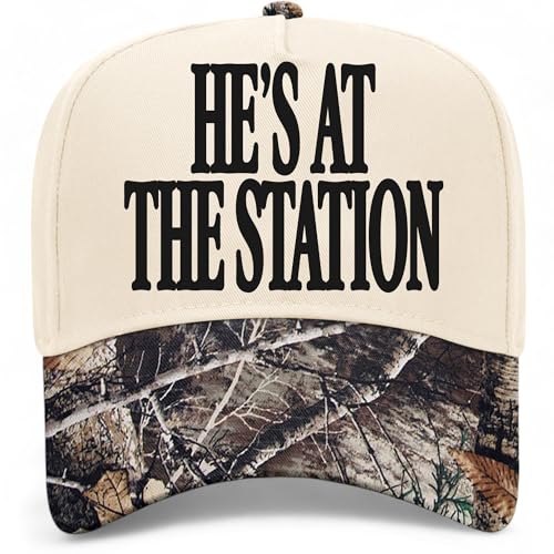 He's At The Station Hat - color: Tree Camo/Natural