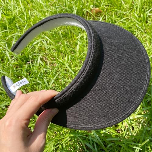 2 Pack Sun Visor Hats Women Men Clip On Wide Brim Visors Hat Outdoor Sports Golf Beach Travel Tennis Caps - color: Black+khaki