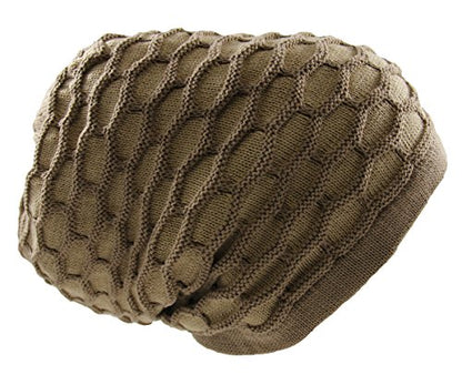 RW Rasta 100% Cotton Dreadlock Beanie (Khaki/Beige)