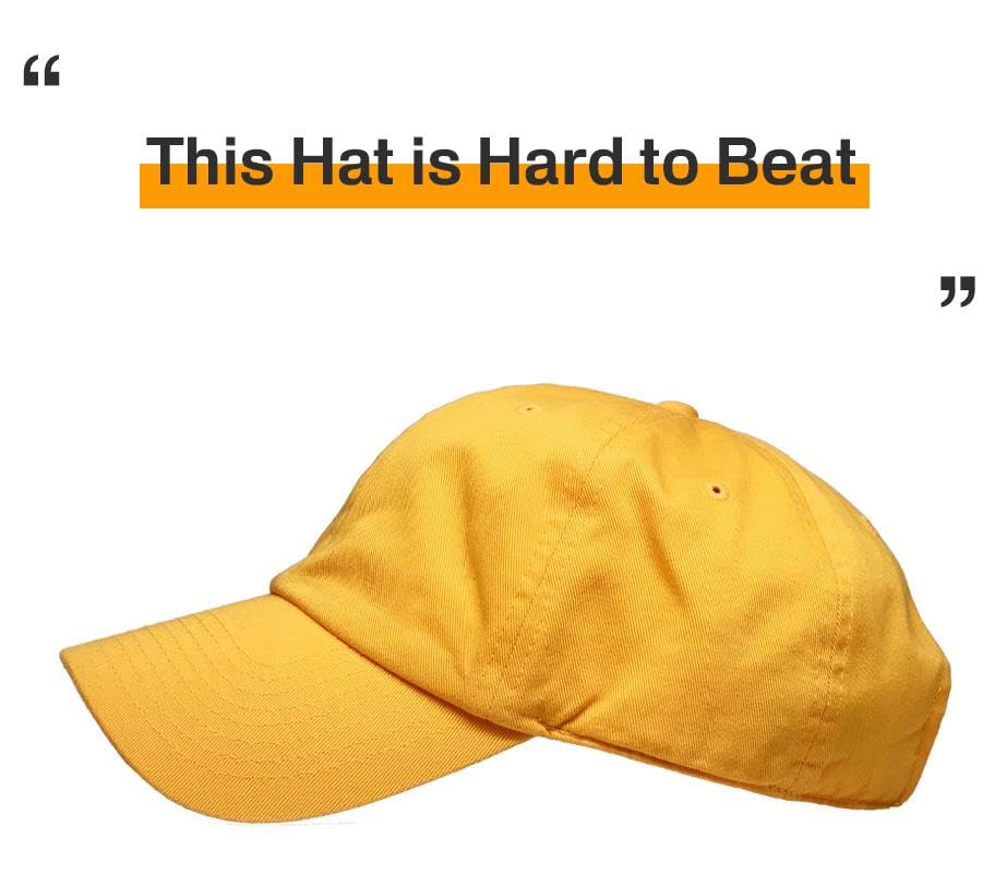 KBETHOS® Classic Washed Cotton Baseball Cap - color: Gold