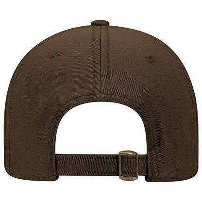 OTTO 6 Panel Low Profile Garment Washed Superior Cotton Twill - color: Dk. Brown
