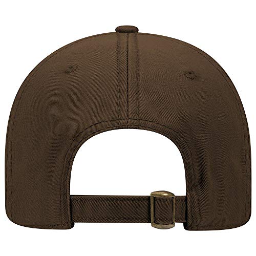 OTTO 6 Panel Low Profile Garment Washed Superior Cotton Twill - color: Dk. Brown