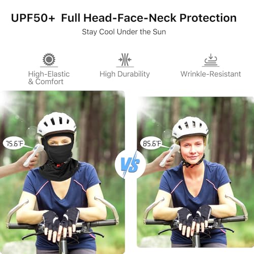 Balaclava Ski Mask Waterproof Anti-Fogging Windproof Winter Gear Thermal Face Mask for Men Women - color: Inky Black