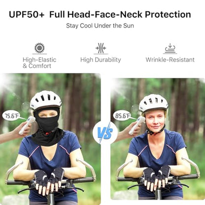 Balaclava Ski Mask Waterproof Anti-Fogging Windproof Winter Gear Thermal Face Mask for Men Women - color: Inky Black