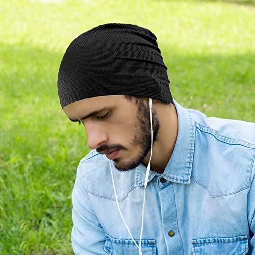 WTACTFUL Cooling Breathable Skull Cap Men Women, Sweat Wicking 1-2-4 Pack - color: 1 Piece - Black