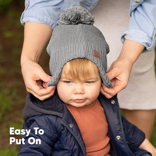 KeaBabies Baby Beanies, Winter Baby Hats for Boys, Girls (Gray, 6-36M) - color: Gray