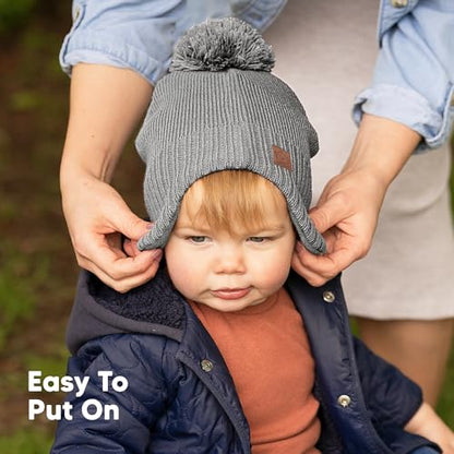 KeaBabies Baby Beanies, Winter Baby Hats for Boys, Girls (Gray, 6-36M) - color: Gray