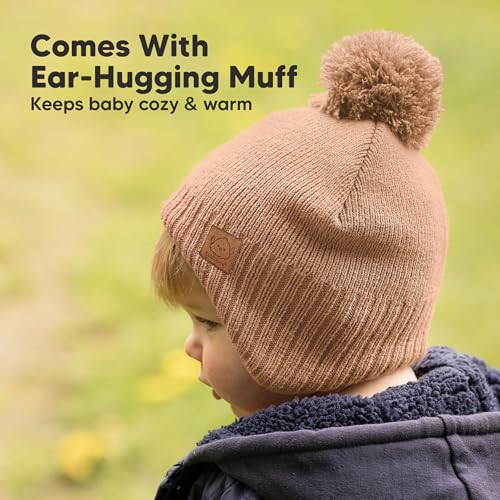 KeaBabies Baby Beanies, Winter Baby Hats for Boys, Girls (Dune, 6-36M) - color: Dune