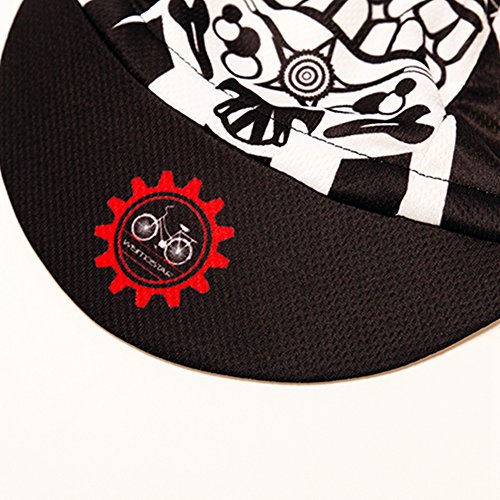 Weimostar Polyester Men Cycling Bike Bicycle Cap MTB Hat Sweat Wicking - color: Black White