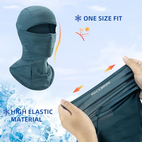 ROCKBROS Ski Mask Balaclava Cooling Face Mask UV Breathable Face Cover - color: Blue