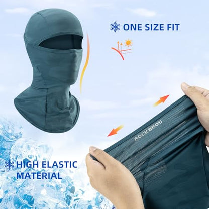 ROCKBROS Ski Mask Balaclava Cooling Face Mask UV Breathable Face Cover - color: Blue