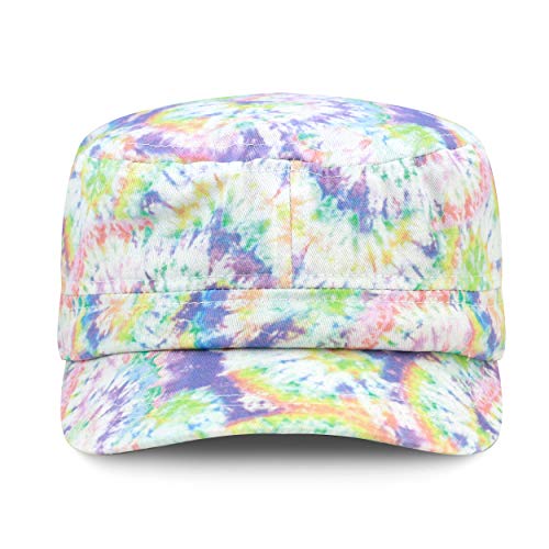 The Hat Depot Cadet Military Army Baseball Cap Tie Dye & Washed Cotton Basic & Distressed Cadet Brushed Cotton Cap - color: 3. Tie Dye - Color 4