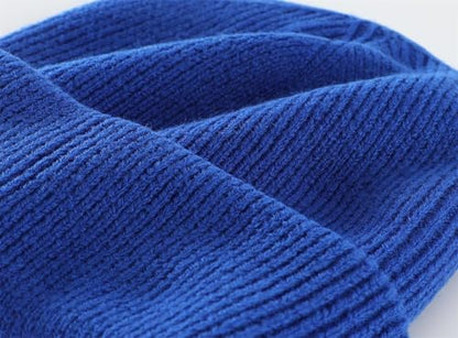 Connectyle Thick Cuffed Beanie for Men & Women Double Layer Knit Winter Hat Acrylic Watch Hat Warm Stocking Skull Cap - color: Royal Blue