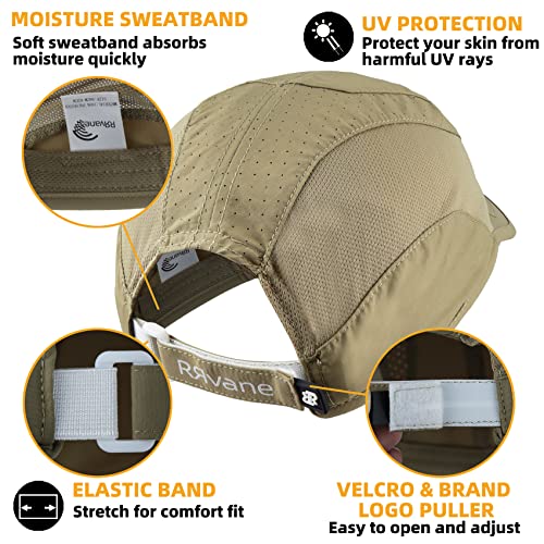 Quick Dry Running Cap for Men, Women - color: Khaki