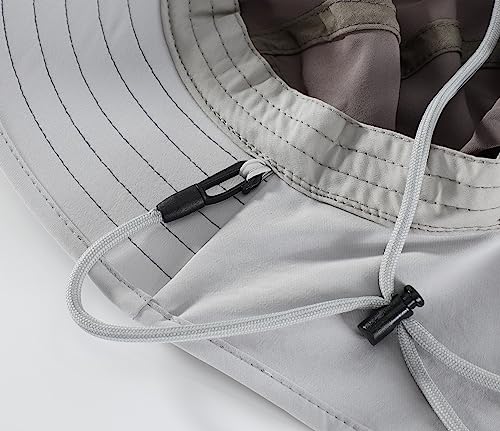 Connectyle Kids Sun Hat Adjustable Fishing Hat for Boys Grils Breathable UPF 50+ Protection Outdoor Beach Hat with Neck Flap - color: Deep Gray