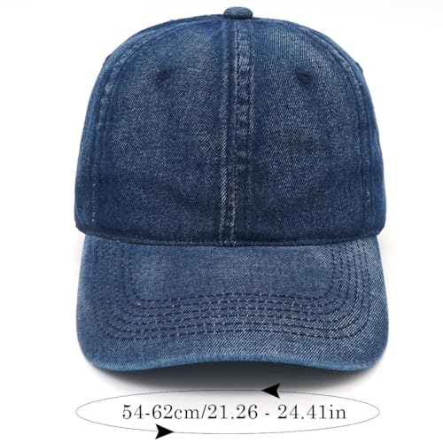 Baseball Cap for Women Men Classic Strapback Hats Adjustable Sun Hat - color: Navy
