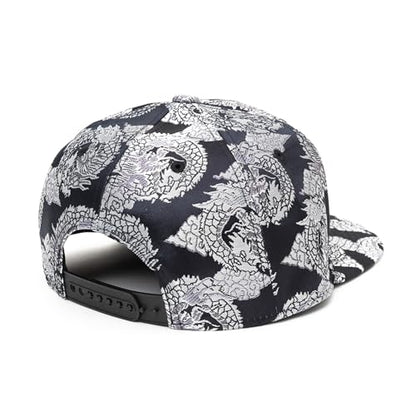Japanese Kimono Baseball Cap for Men, Snapback Flat Brim Hat - color: 017, size: X-Large