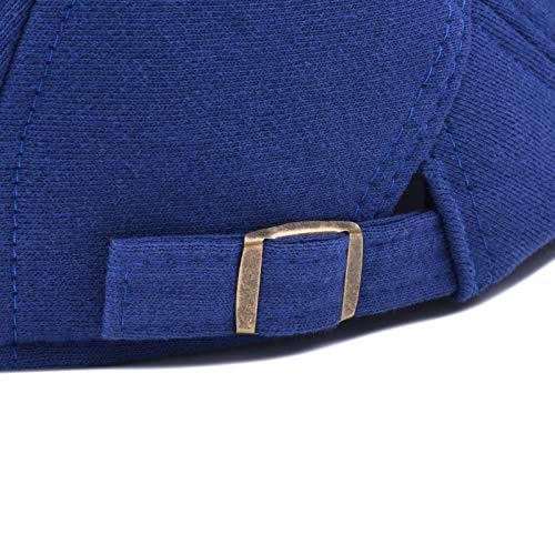 VOBOOM Men Newsboy Cap Cotton Flat Ivy Gatsby Driving Hat - color: Royal Blue