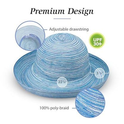 Wallaroo Hat Company Women's Sydney Sun Hat - UPF 30+ Sun Protection, Packable, Adjustable - Beach, Travel, Wide Brim - color: Camel