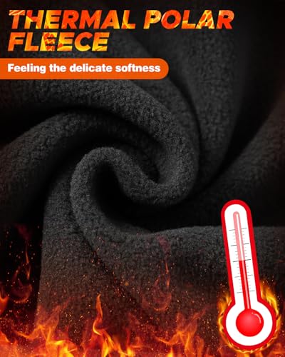 Ski Face Shiesty Mask Thermal Winter Balaclava for Men Women-Face Covering Mask for Cold Weather Skiing Motorcycle Fishing - color: Black