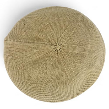 Armycrew Premium Wool Modern Stylish Beret Hat - color: Beige Mustard