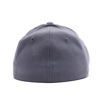 G&B Red Thin Red/Blue Line Spartan Helmet & Distressed Skull Flex Baseball Cap. Embroidered. 6277/6477 Flex Baseball Hat - color: Grey 2, size: Small-Medium