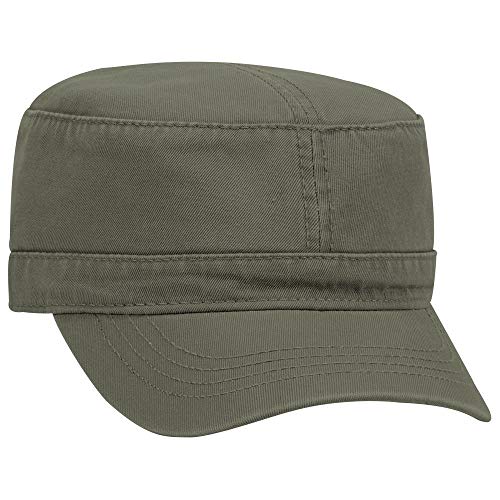 OTTO Superior Garment Washed Cotton Twill Military Cap - color: Dk. Ol. Green
