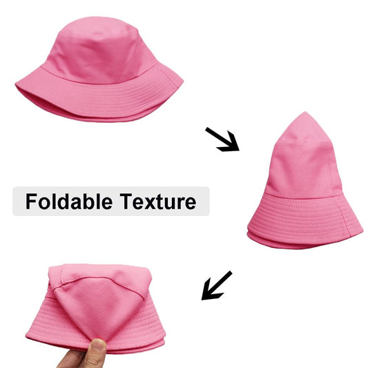 Wheebo Solid Color Bucket Hat for Women Summer Beach Fishmen Hat for Lady Adult Unisex Cotton Cap…… - color: A-sc-hot Pink