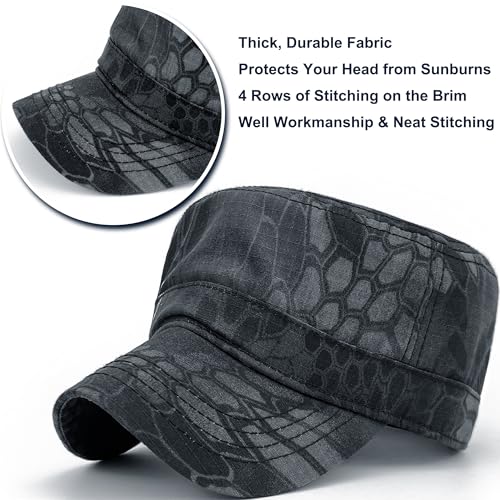 Loneshark Tactical Camo Military Hat Cadet Cap Army Flat Top - color: Python, size: X-Large-XX-Large