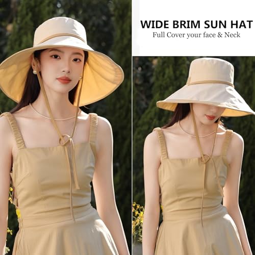 Women's Wide-Brim-Sun-Hat Sun Protection Summer Outdoor Beach-Bucket-Hat