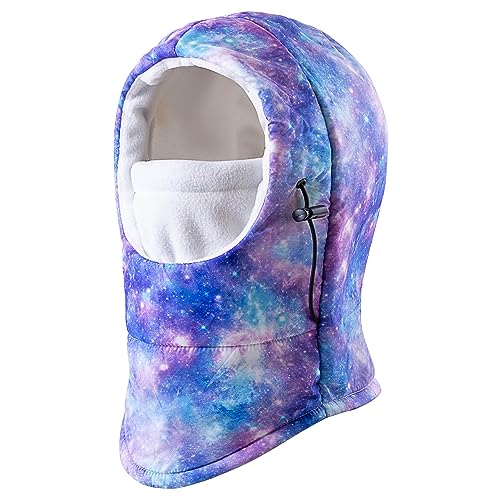 REDESS Winter Windproof Hat, Unisex Children Heavyweight Balaclava, Ski Mask with Thick Warm Fleece Face Cover - color: Colorful