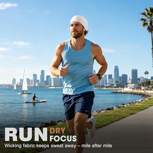 Justrideon 3-Pack Cooling Skull Cap Breathable 3D Honeycomb Mesh Men Women - color: Black + Gray + White