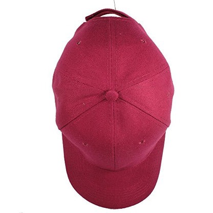 Gelante Plain Baseball Cap Adjustable Back Strap 3 PC - color: Burgundy
