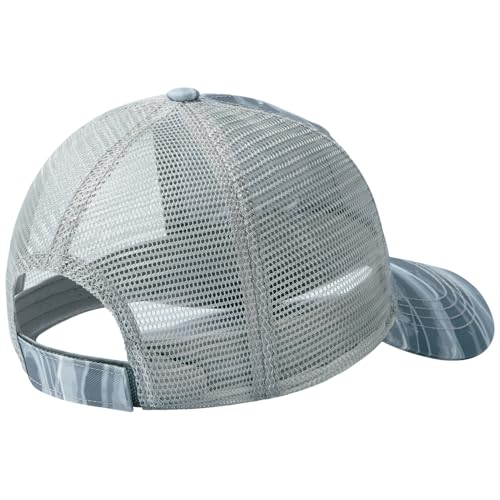 BASSDASH Altimate Fishing Hat Mesh Back for Men Women Adjustable Baseball Trucker Cap - color: Grey Camo